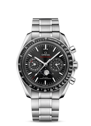 Omega Speedmaster Moonphase Chronograph Master Chronometer Stainless Steel / Black / Bracelet